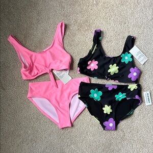 NWT Pink and Floral Bikini Set